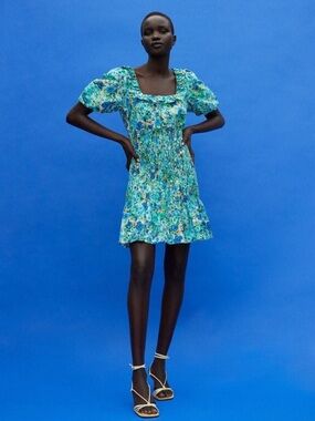 zara green tulle dress Zara | Dresses | Zara Womens Medium Trafaluc Collection Dreamy Sea Green  Tulle Dress Unlined Boho